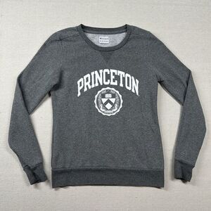 Champion Princeton Sweater Womens Sm Ivy League University College Crest Gray